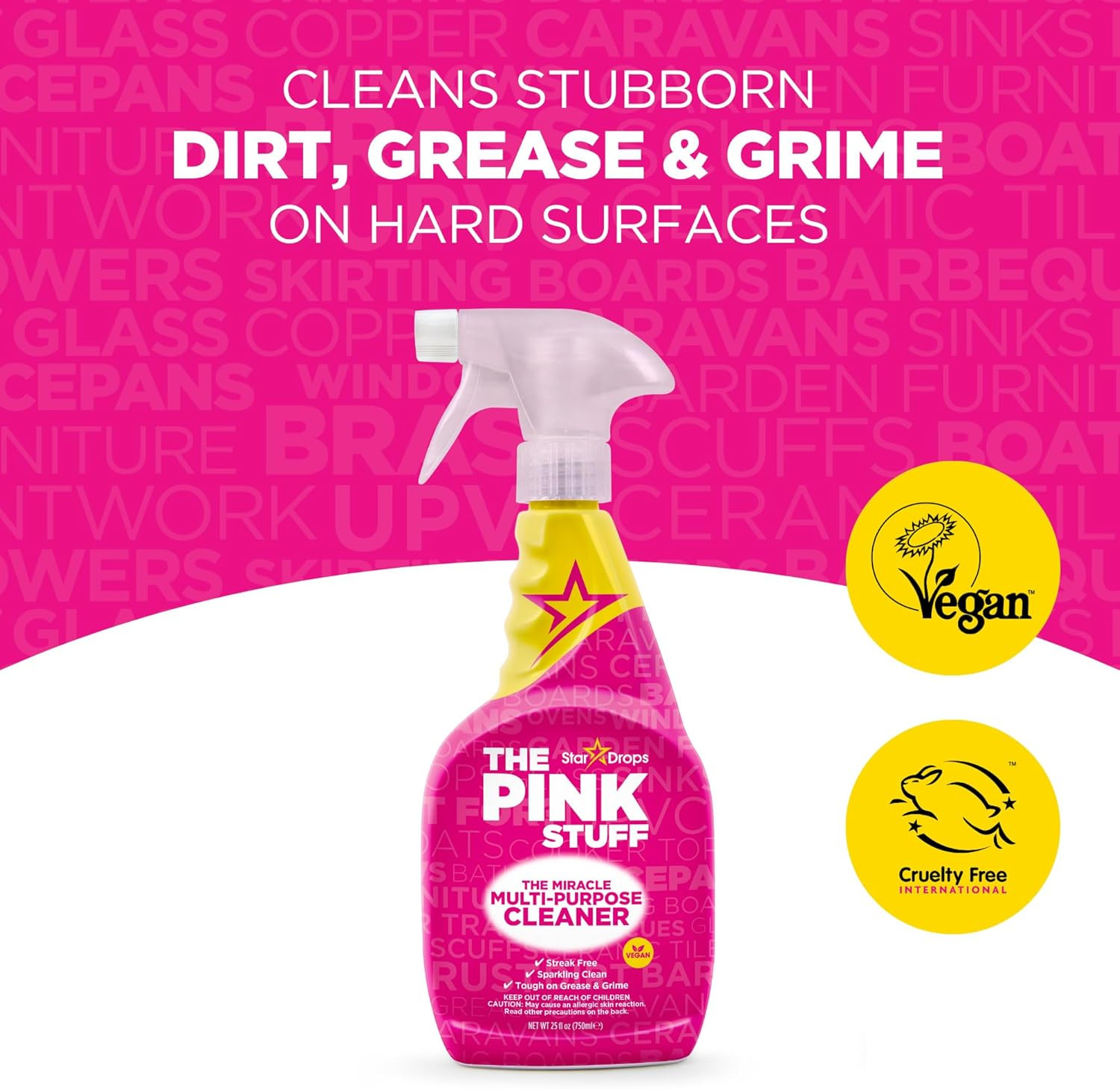 Stardrops the Pink Stuff the Miracle Multi-Purpose Cleaning Spray 750Ml 3-Pack