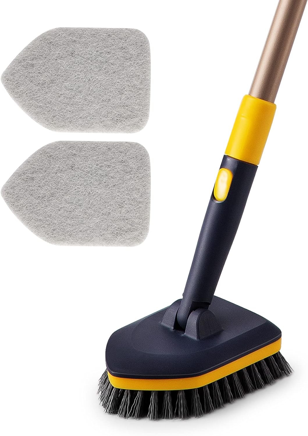 Tub Tile Scrubber Brush 2 in 1 Cleaning Brush 58.2 Inch Adjustable Pole