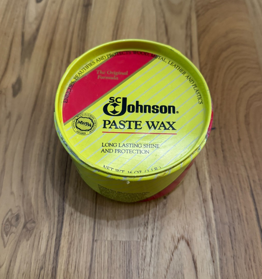 SC Johnson Paste Wax 16oz Tin Can Original Formula ~85%