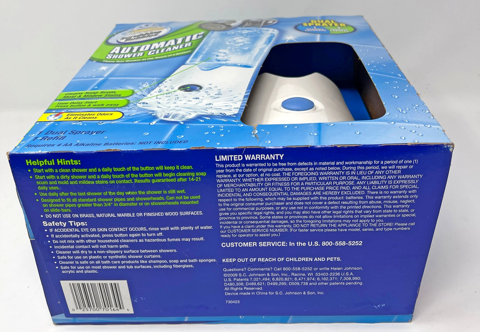 Scrubbing Bubbles Automatic Shower Cleaner Kit Dual Sprayer W/34 Fl oz Open Box