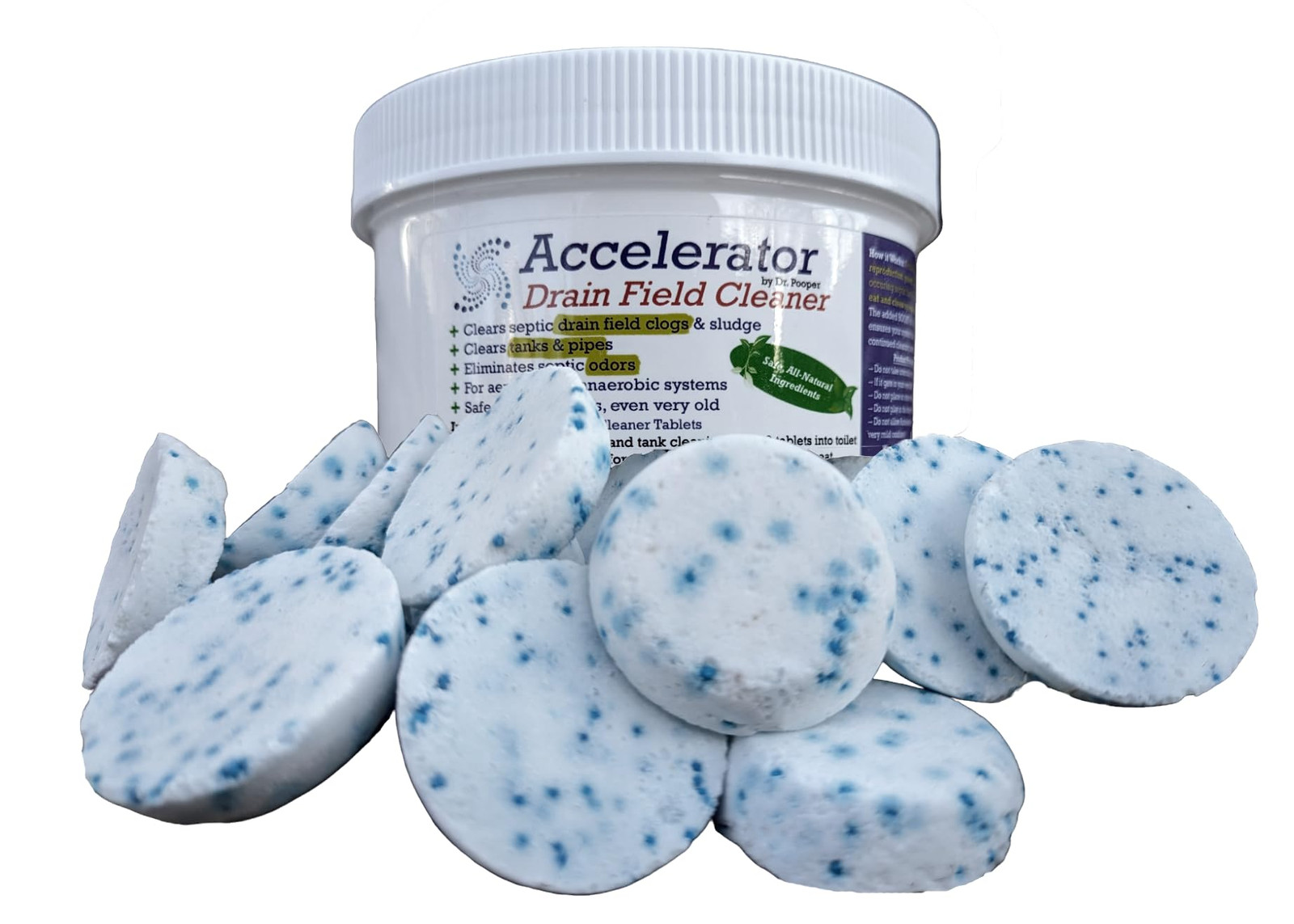 2-Pack Value BUNDLE of Drain Field Cleaner Tablets by Dr Pooper. Clears Septi…