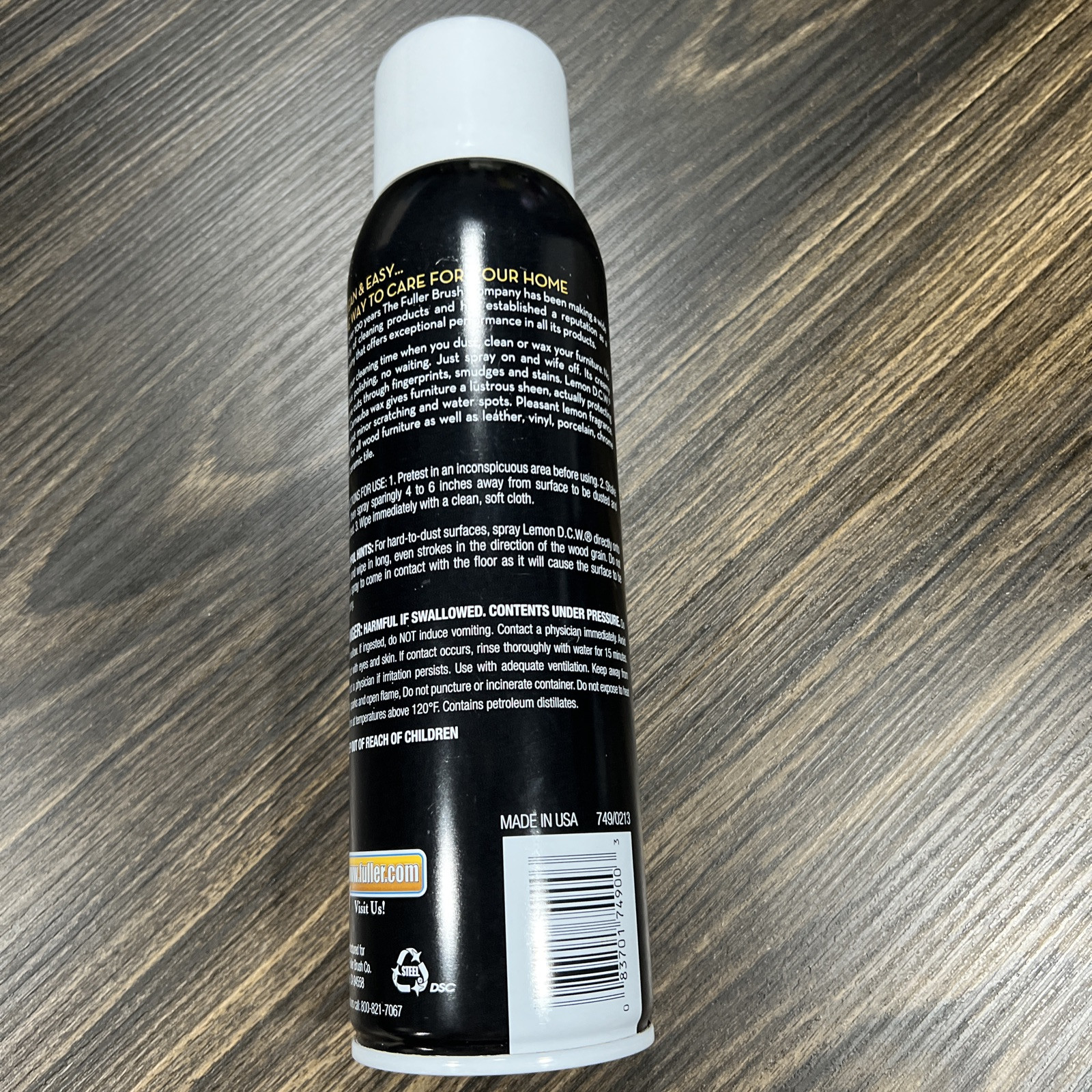 Lemon D.C.W. Furniture Wax – Dust, Clean & Wax in One Spray – 18 Oz. USED