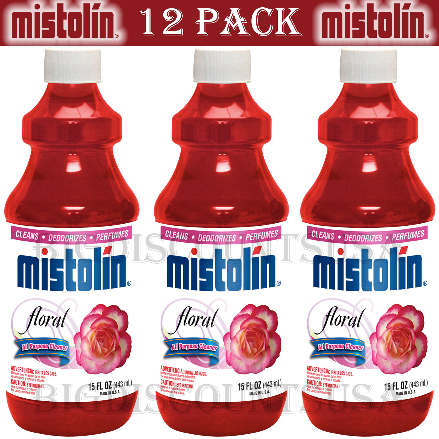 Mistolin All Purpose Cleaning Solution Floral 15 fl oz (12 PACK)