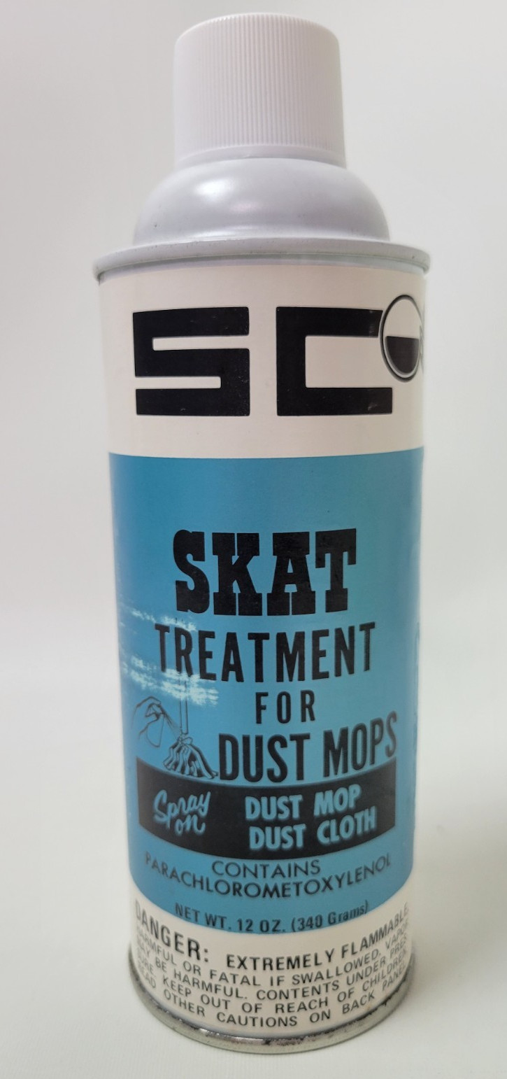 Vtg SC Serva Chem Skat Treatment for Dust Mops 12oz Spray Can