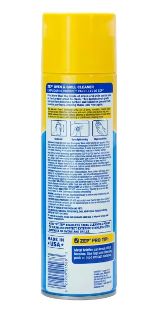 Zep Heavy Duty Oven & BBQ Grill Cleaner 19 oz. Dissolve Grease No Scrubbing