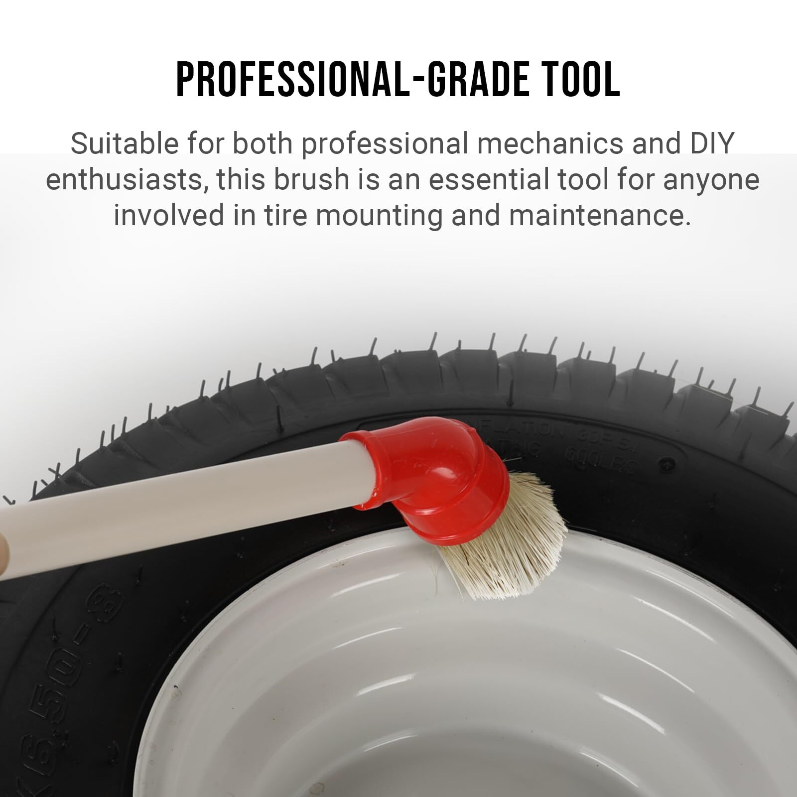 2Pack Curved Tire Brush 11″ Plastic Handle for Paste Application 45-Degree