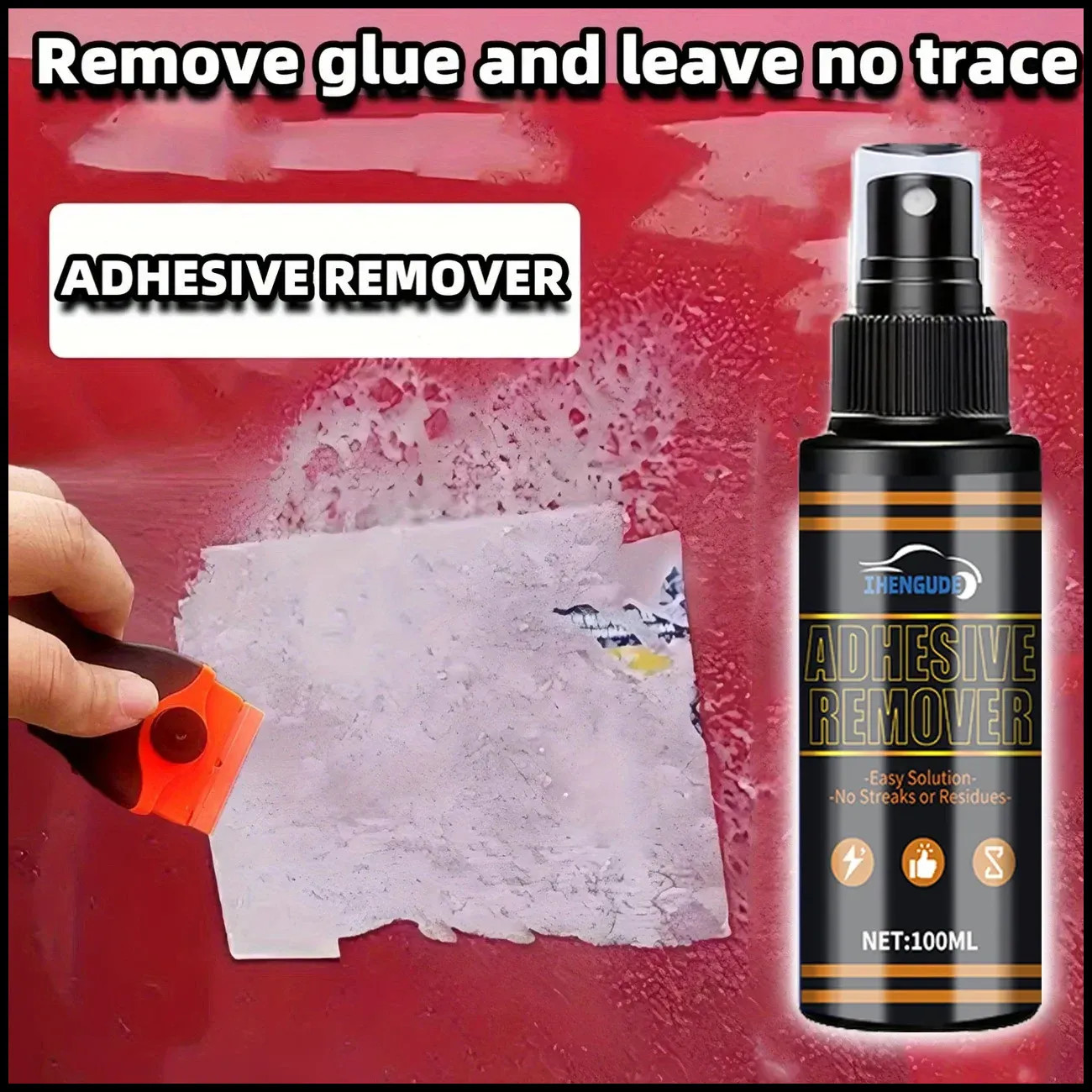 Traceless Sticker Adhesive Remover Spray 4 oz Safe For Glass Metal Plastic