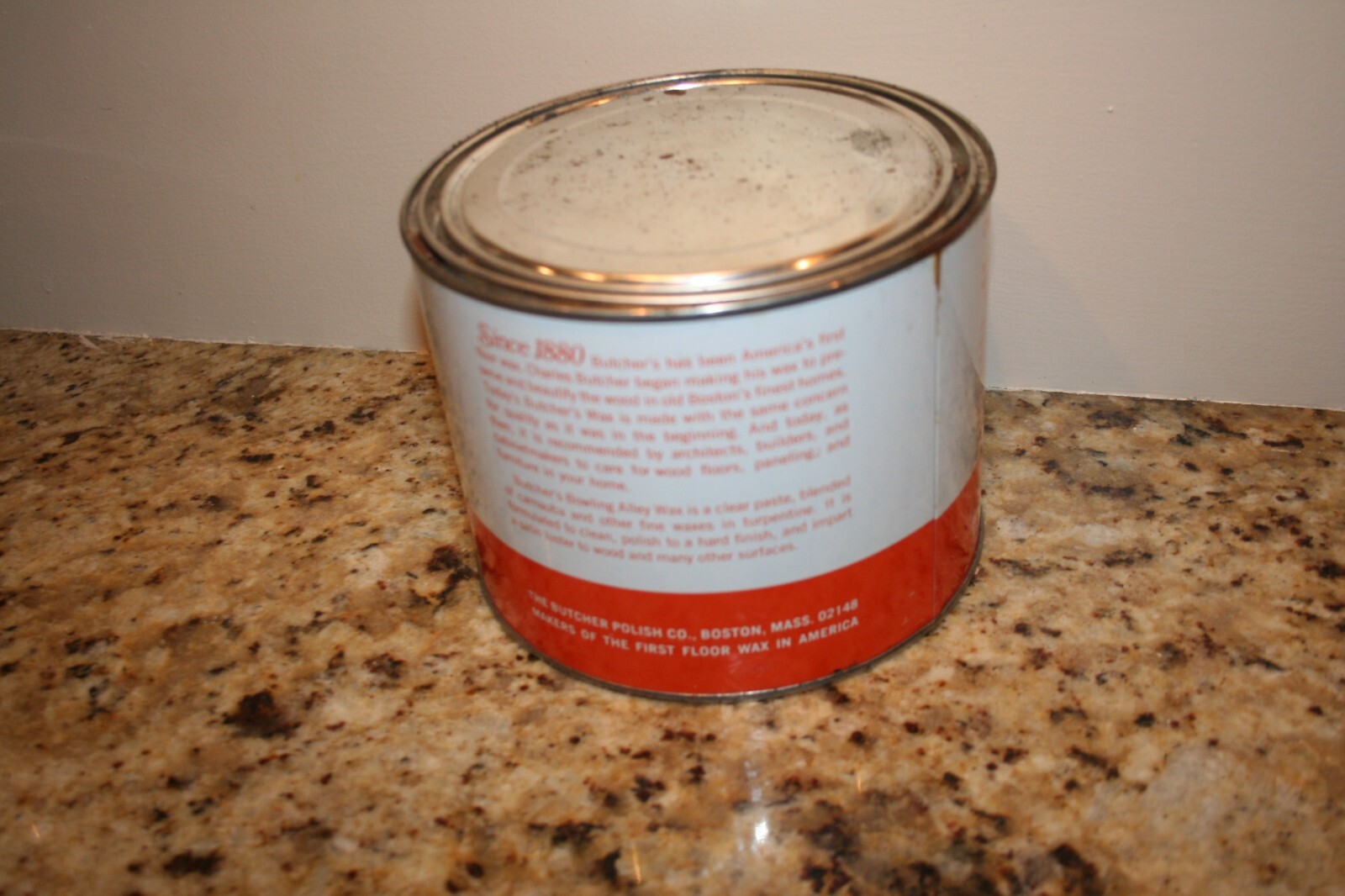 NEW OLD STOCK Butcher’s Wax Polish Full Can 4 LB Tin Amber Paste Finish