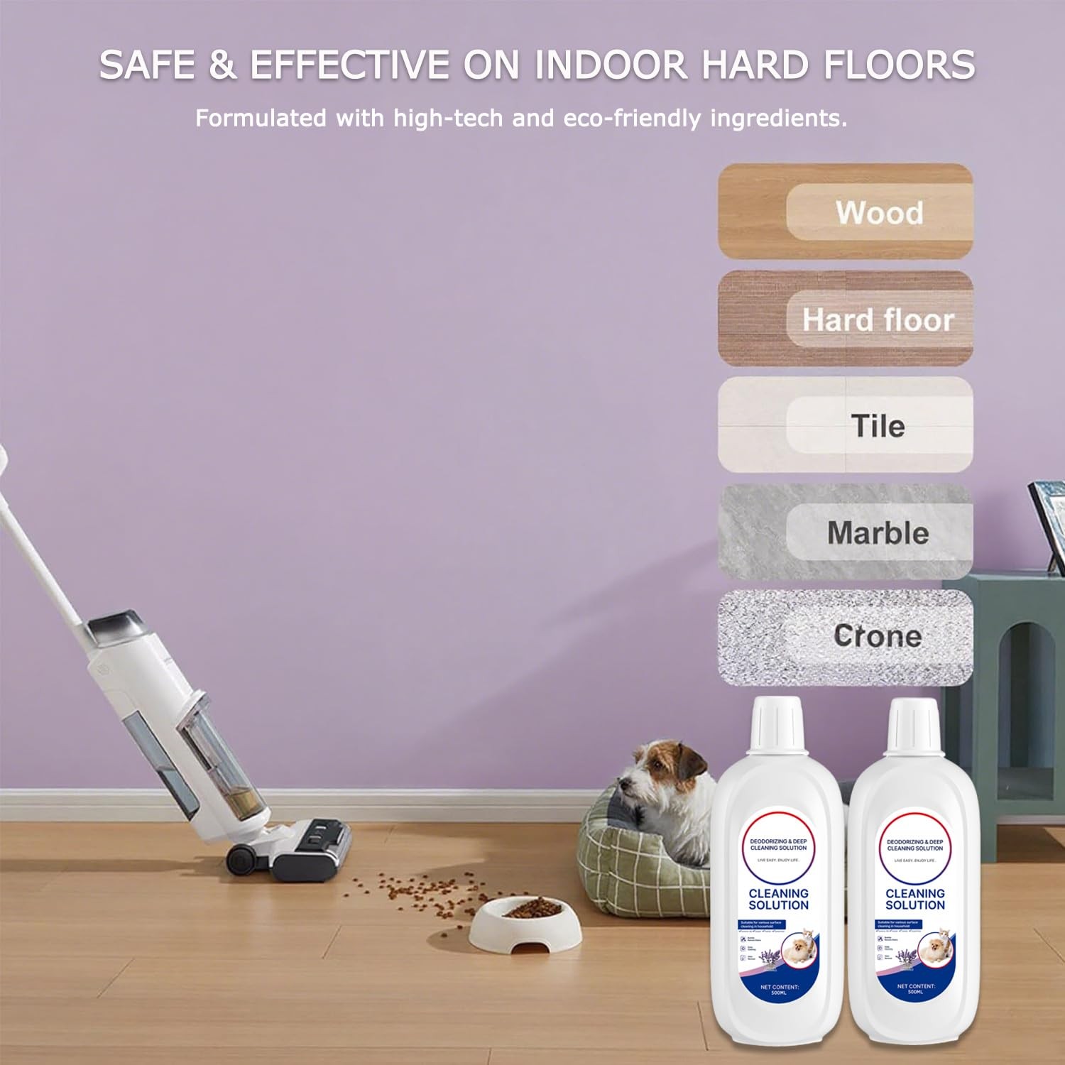 2 Pack Floor Cleaner Solution with Tineco Cleaning Solution Refill, 500ml x 2…