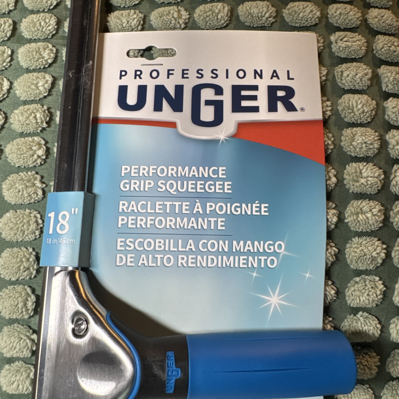 Unger Professional Performance Grip Squeegee 18″ Cleans Large Windows NEW 960140