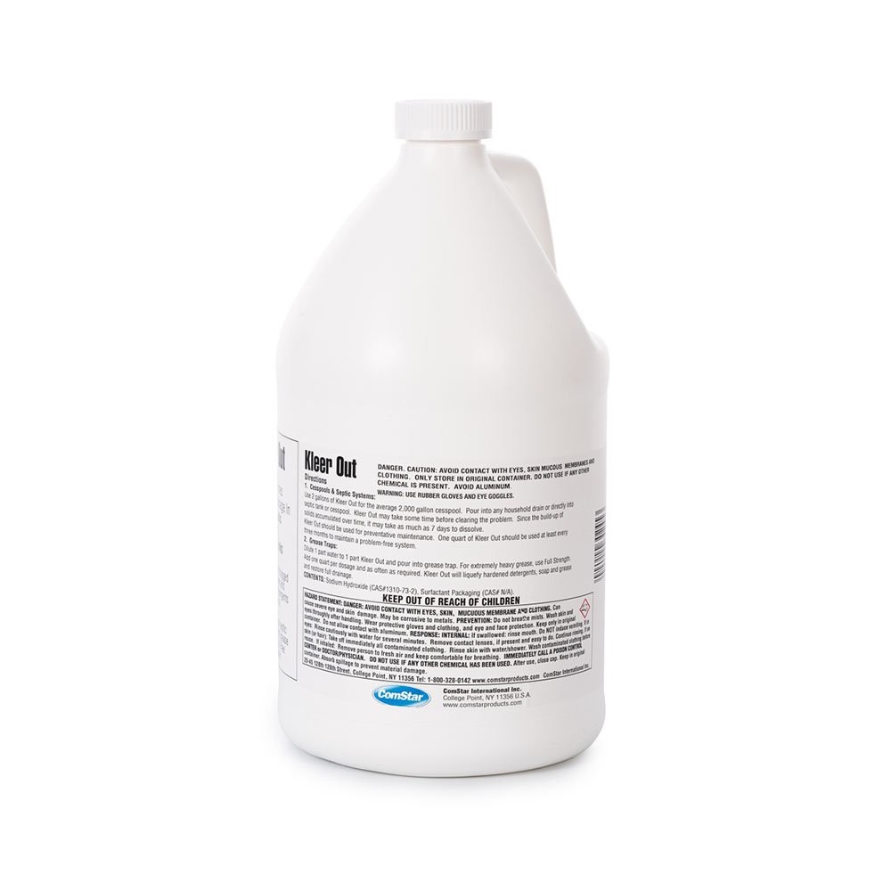Comstar Kleer Out 1 Gal Industrial Septic & Drain Cleaner, Safe Pipes