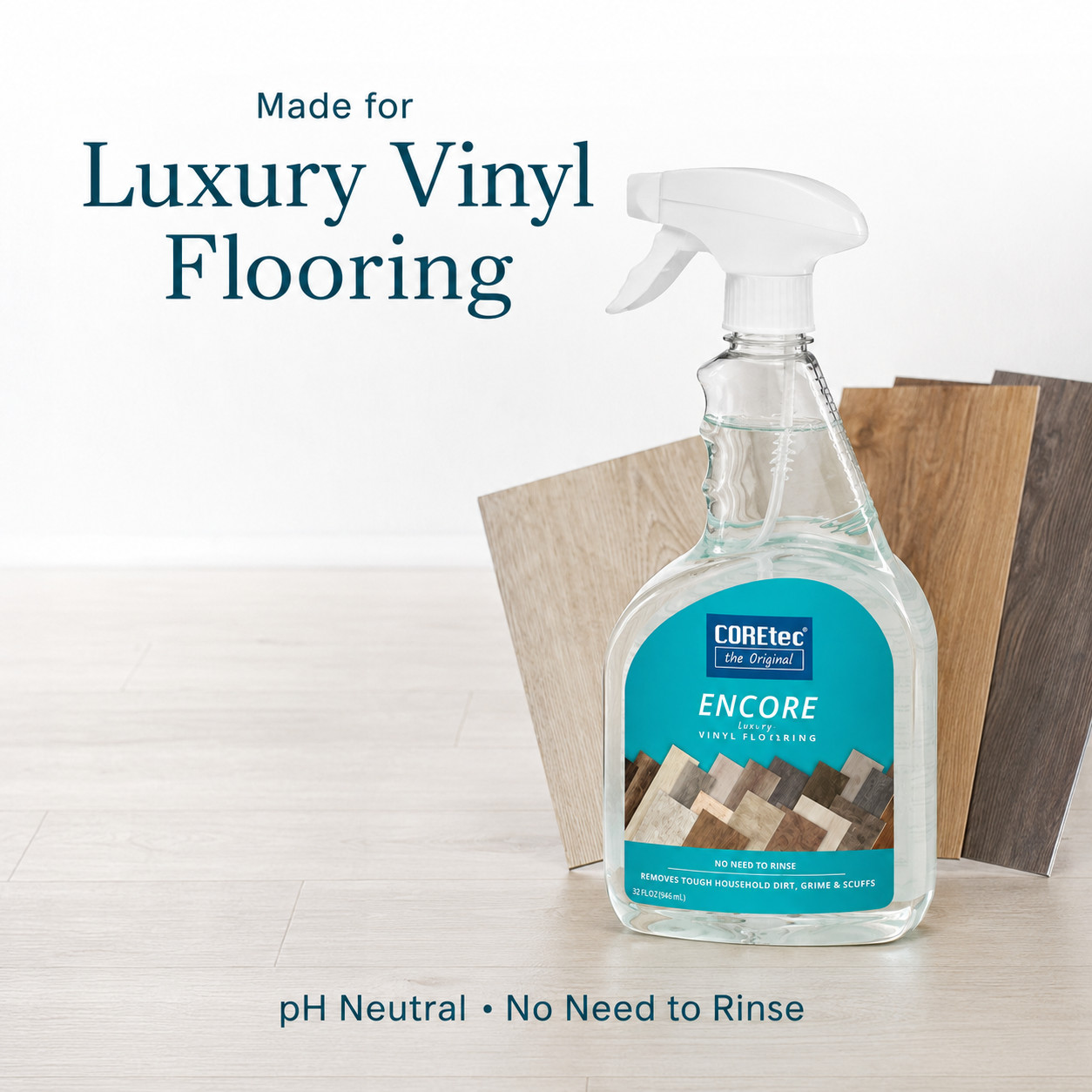 COREtec Encore Luxury Vinyl Floor Cleaner 32 fl oz No Rinse pH Neutral