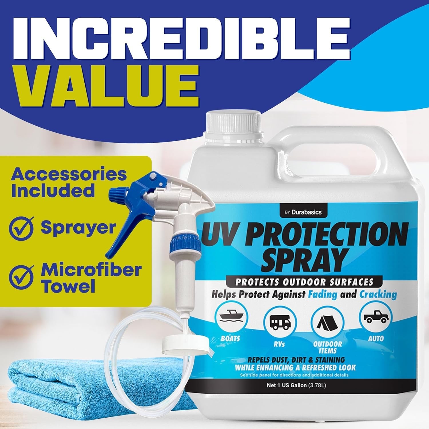 UV Protection Spray for Outdoor Surfaces – Helps Reduce Fading, Cracking, and…