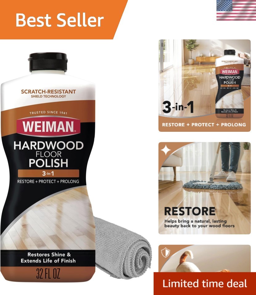 Citrus Scented 32 Oz Wood Floor Restorer with Protective Micro-Filling Layer