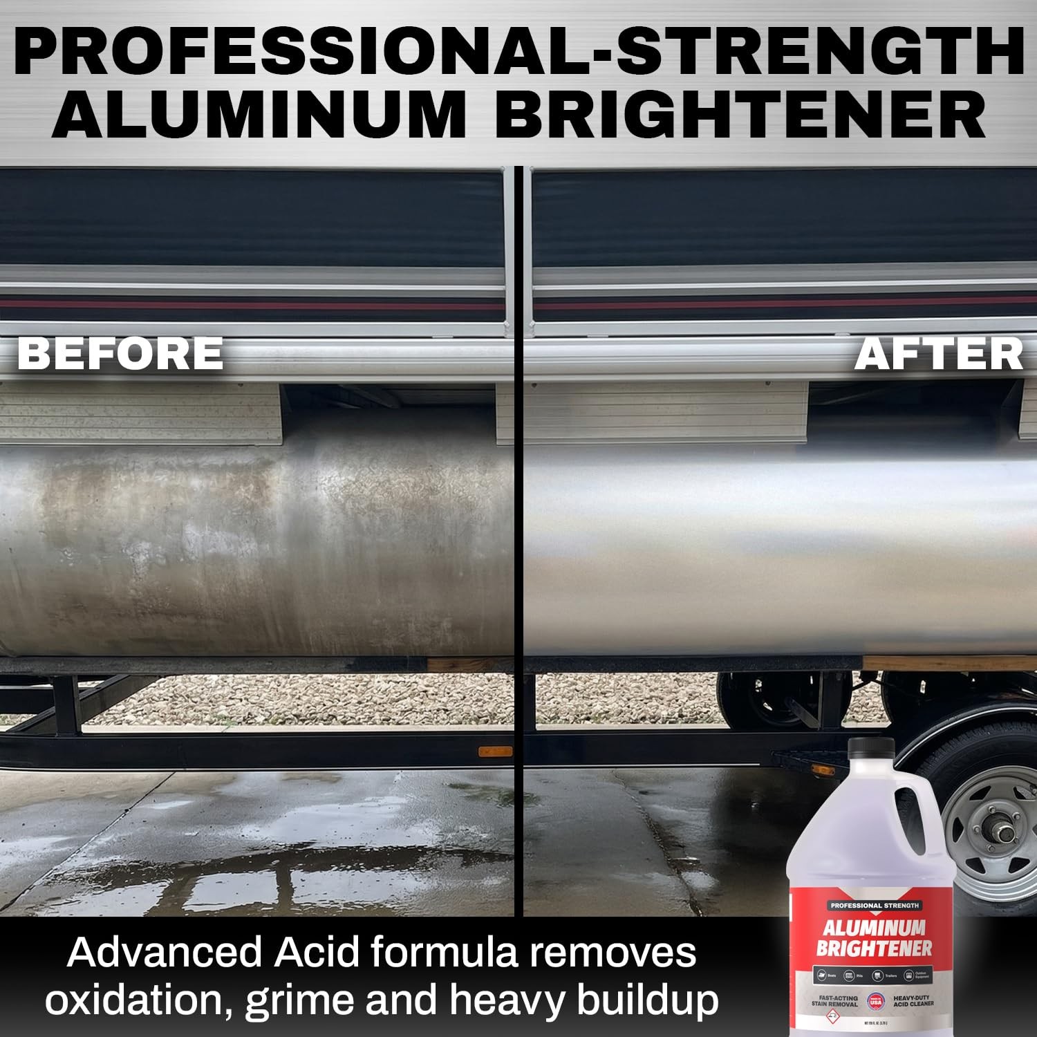 Concentrated Aluminum Brightener & Cleaner – Makes 15 Gallons – Removes Oxida…