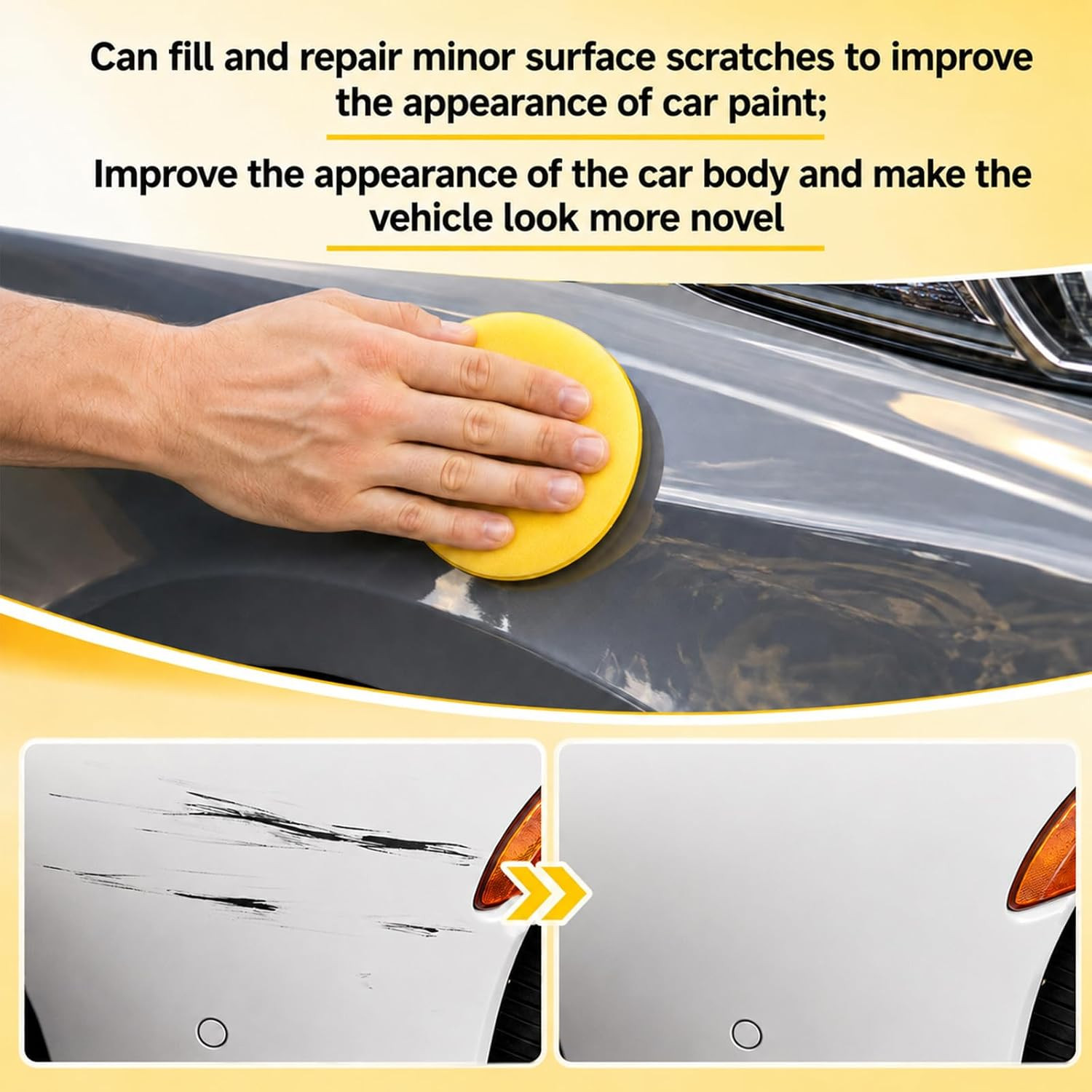 2PCS Nano polix Car Scratch Remover & Polishing Kit, Scratch Remover Kit, Quick