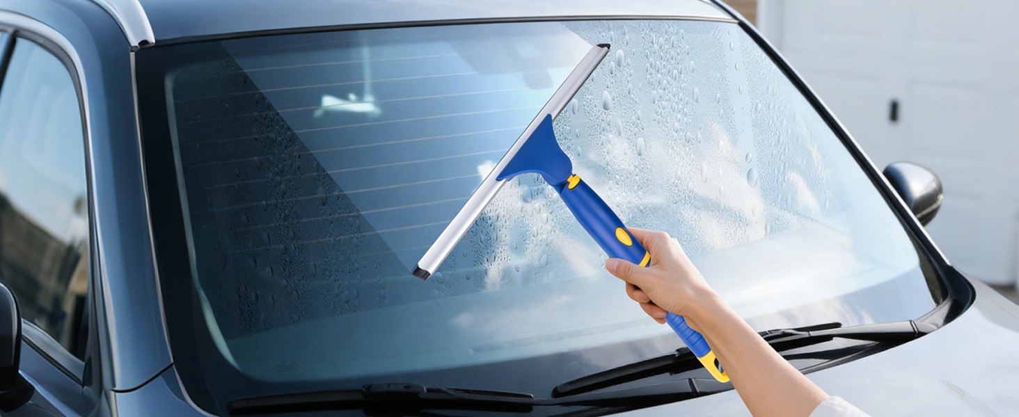 Swivel Shower Squeegee for Glass Doors, All-Purpose Anti-Slip Window Squeegee