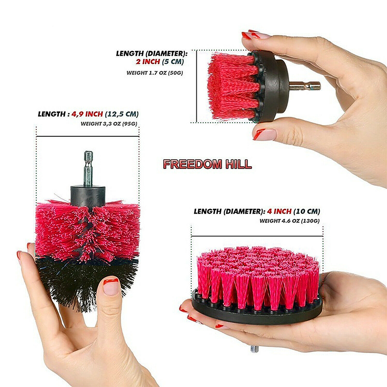 Drill Brush Attachments Set Scrub Pads Sponge Power Scrubber Wash Cleaning Kit