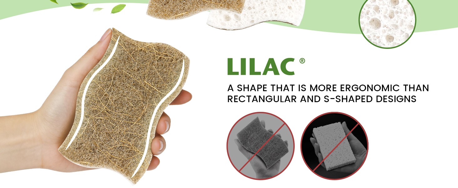 12 Pack Natural Cellulose Sponges for Dishes – Non-Scratch Kitchen Scrub Sponges
