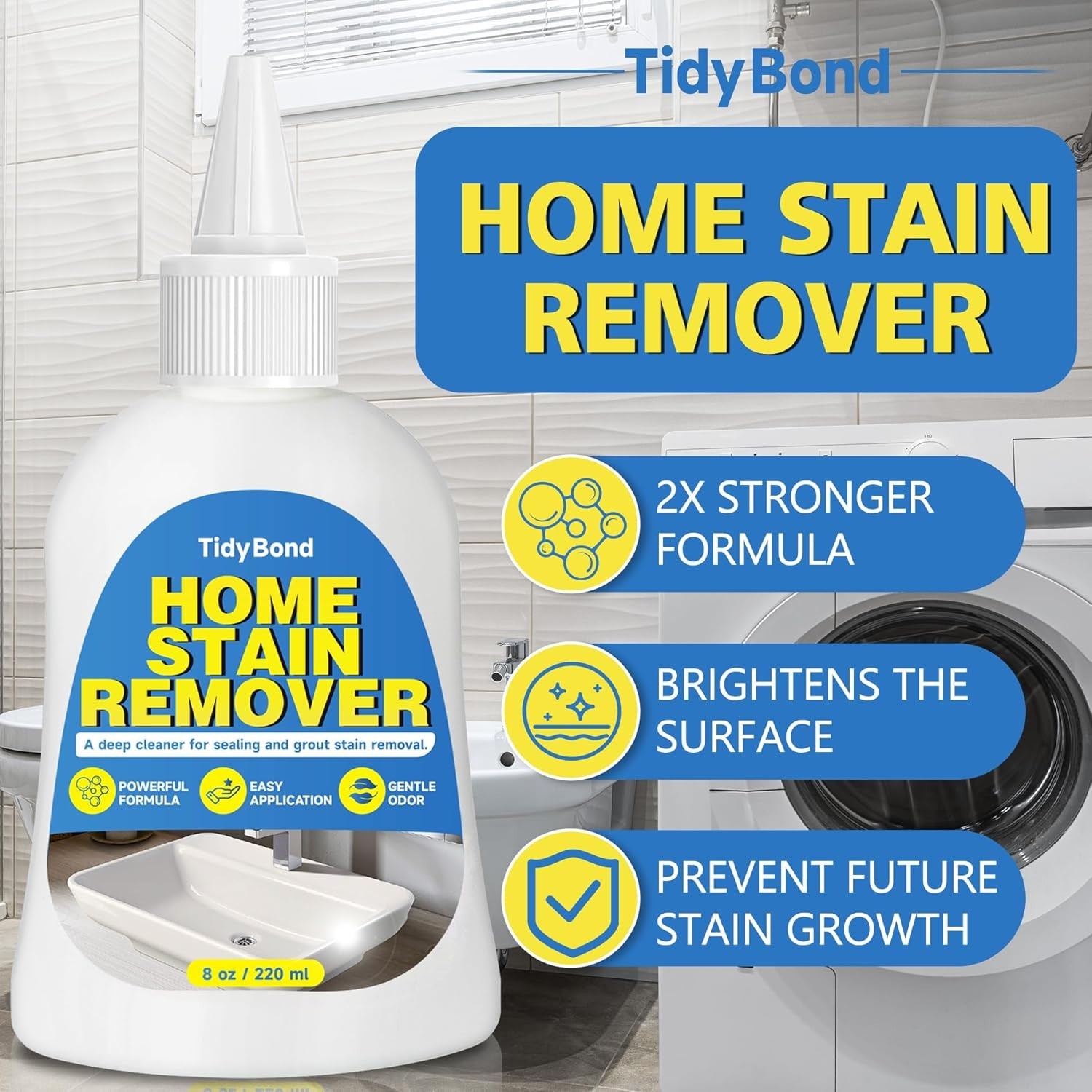Home Stain Remover Gel, Heavy Duty Stain Cleaner, Deep Clean for Front Loader…