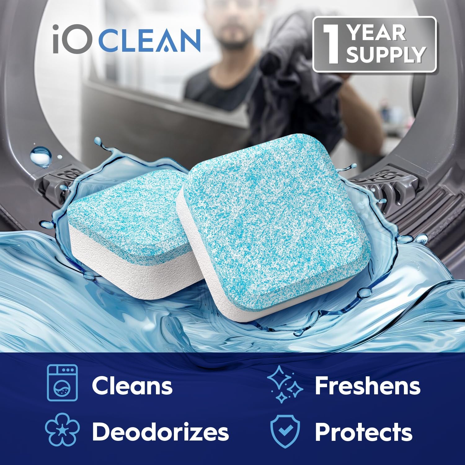 24 PCS Washing Machine Cleaner Descaler Tablet Deep Clean Washer 1 Year