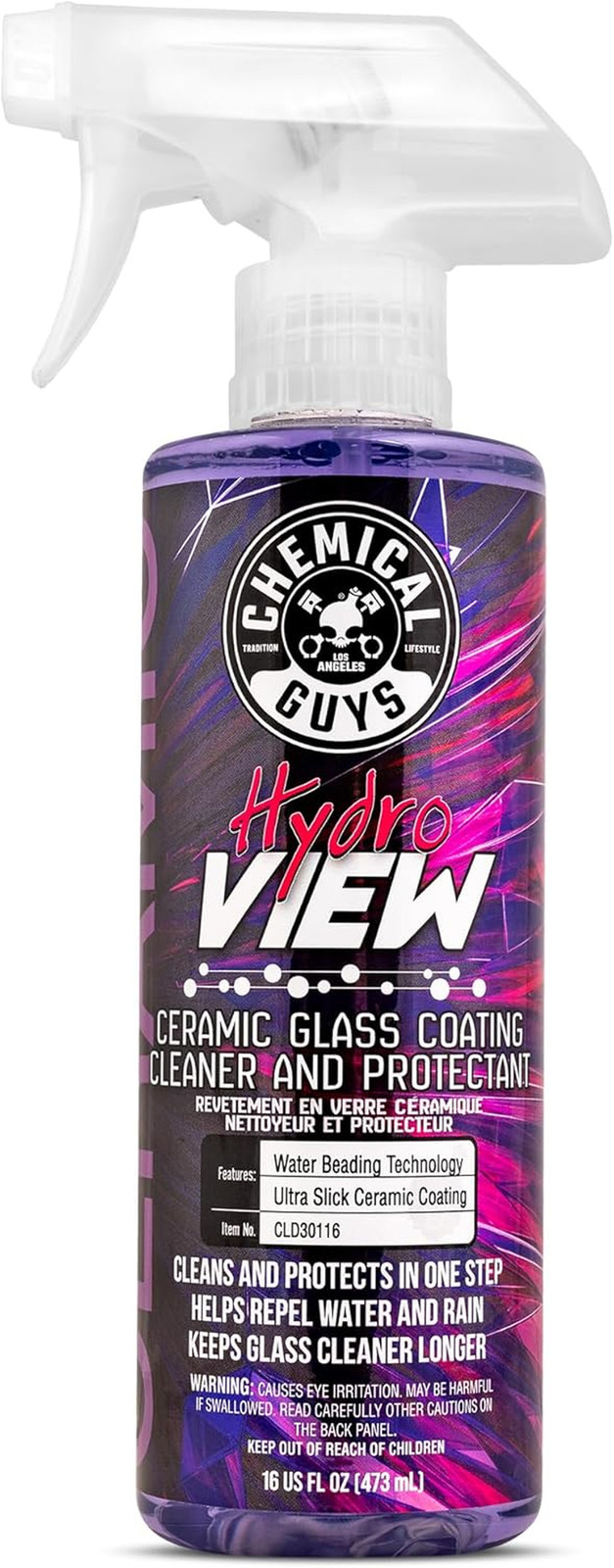 Hydroview Ceramic Glass Cleaner & Coating – Cleans & Adds Hydrophobic Protection