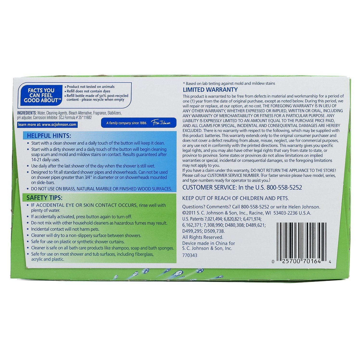 Scrubbing Bubbles Automatic Shower Cleaner Kit 34 Ounce NOT INCLUDED BATTERIES