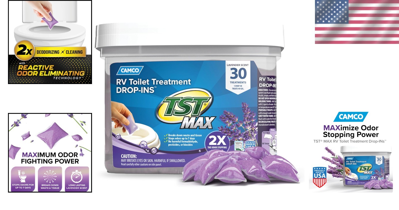 TST MAX Camper/Rv Toilet Treatment Drop-Ins – Control Unwanted Odors & Break dow