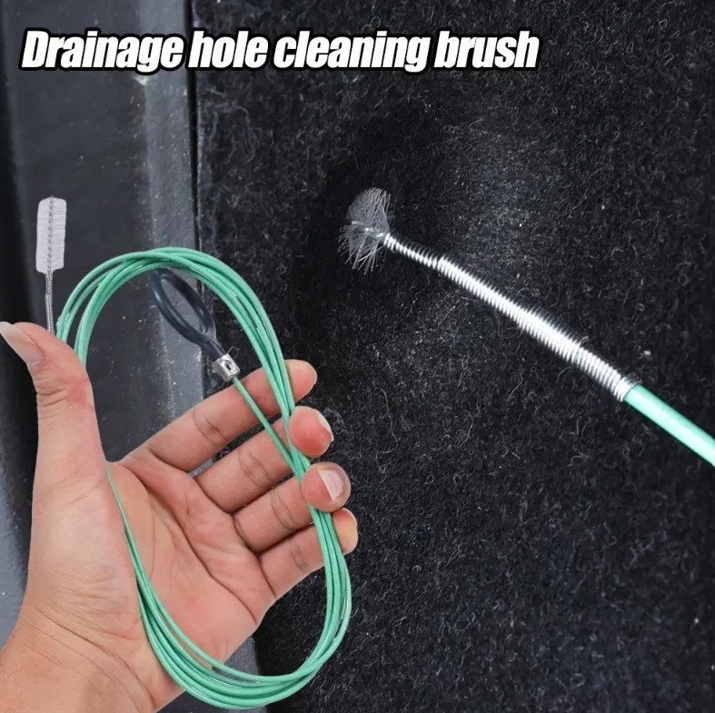 1pc 2m Car Sunroof Drain Hole Unclogger Cleaning Brush Flexible Tool – NEW