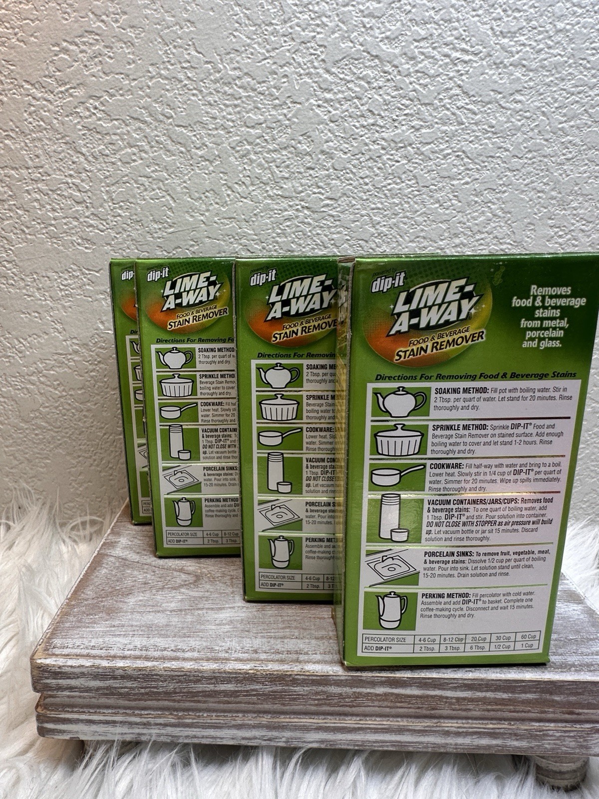 4 Dip It Lime A Way Food And Beverage Stain Remover Powder 5 oz NEW FAST SHIP