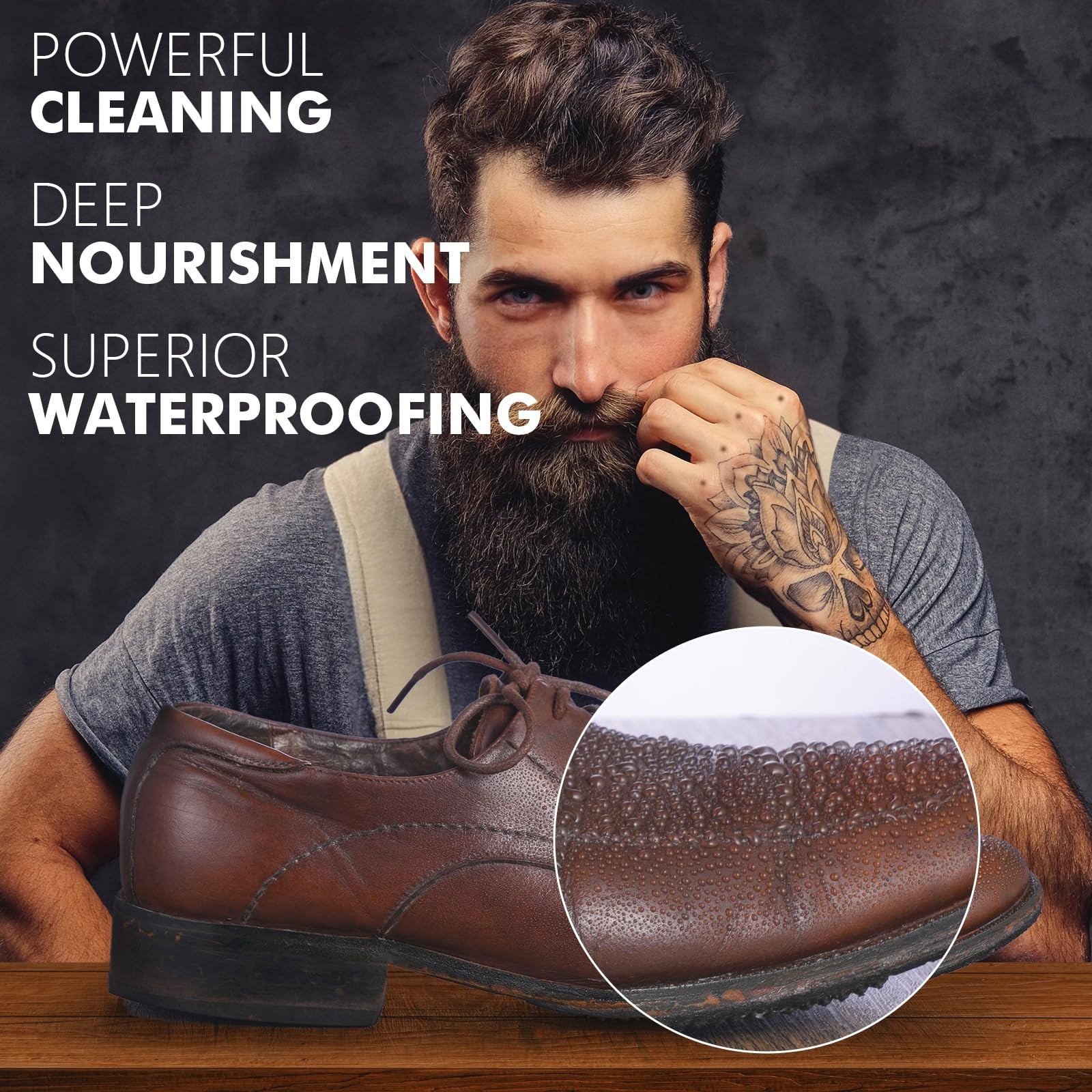 Leather Boot Care Kit – Mink Oil, Saddle Soap for Leather, Waterproofing Wax,…