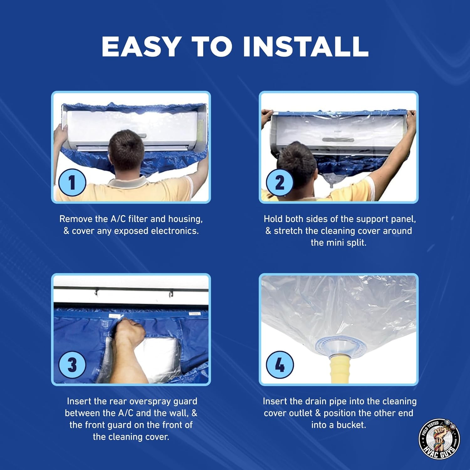 Mini Split Cleaning Bag | 360 Waterproof Design | Fits Systems 27in – 39in Long