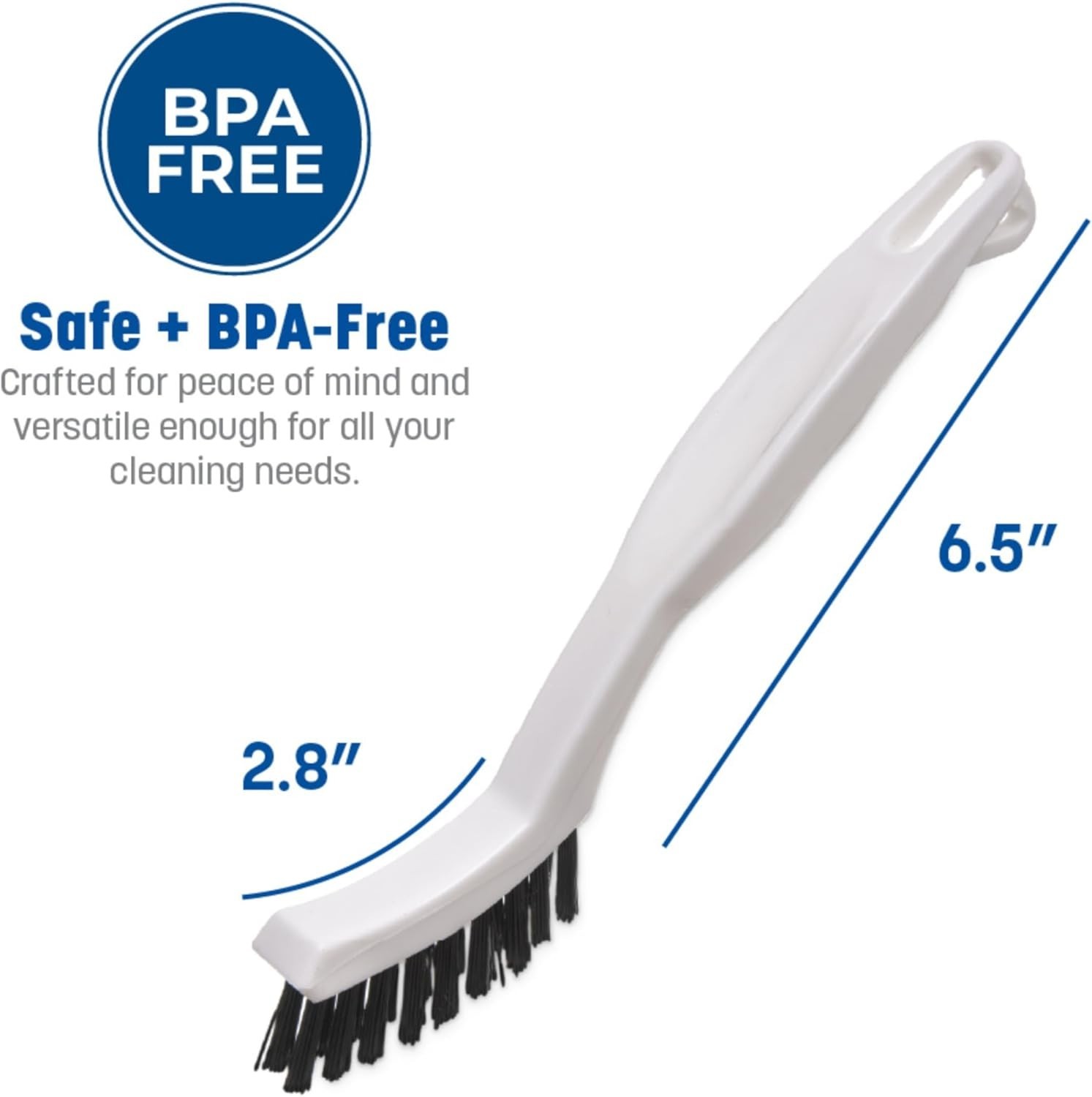 Durable Flo-Pac Grout Brush – 8-Inch Crevice Brush for Tile and Shower Cleaning