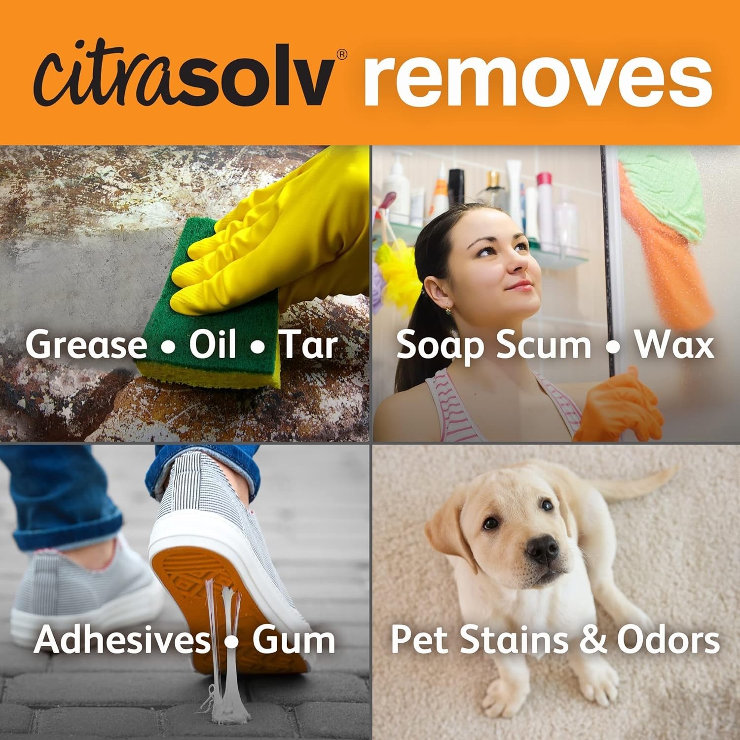 Concentrated Eco-Friendly Cleaner & Degreaser with Natural Orange Oil, 8 Fl Oz