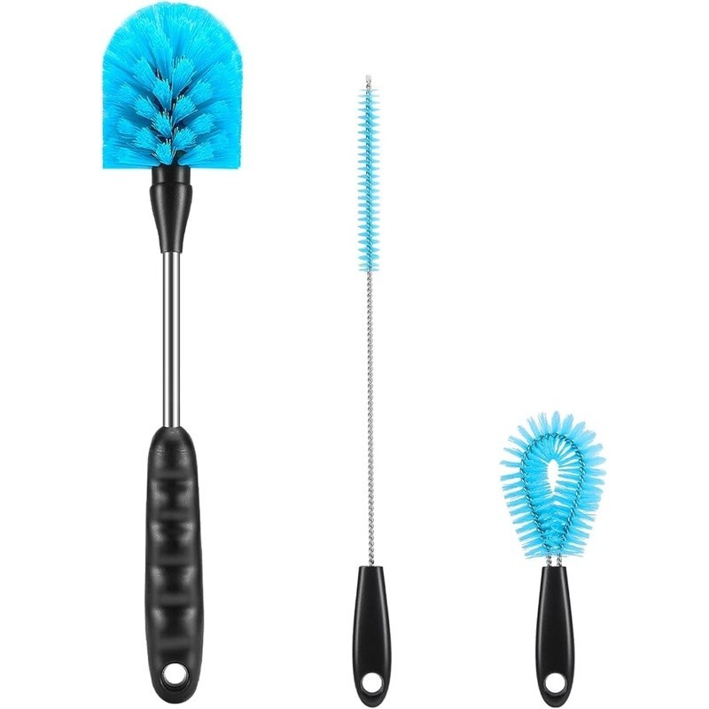 Water Bottle Cleaning Brush Set W/ Extended Handle Nylon Bristle Deep Clean Kit