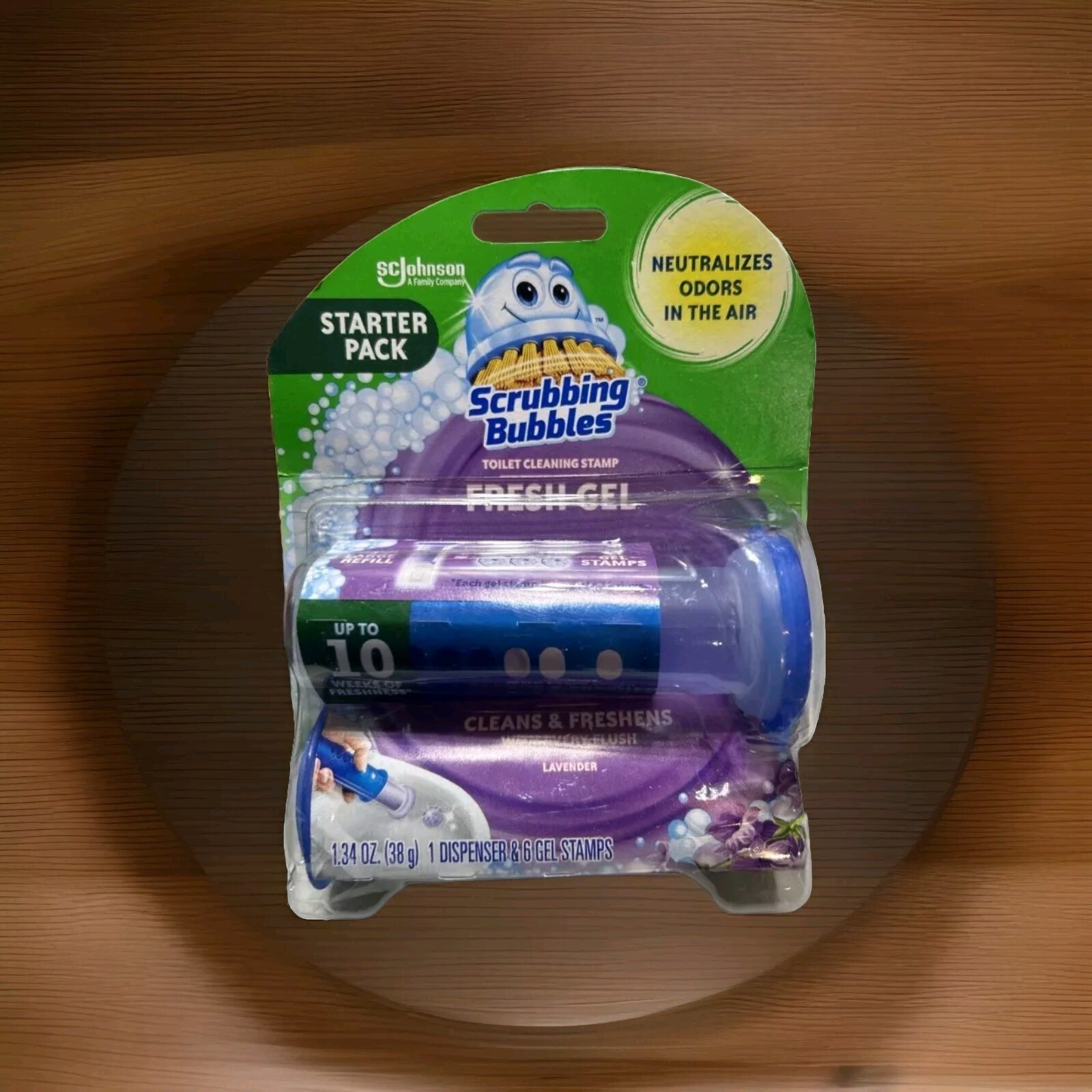 4- pack Scrubbing Bubbles Fresh Gel Toilet Cleaning Stamp, B1