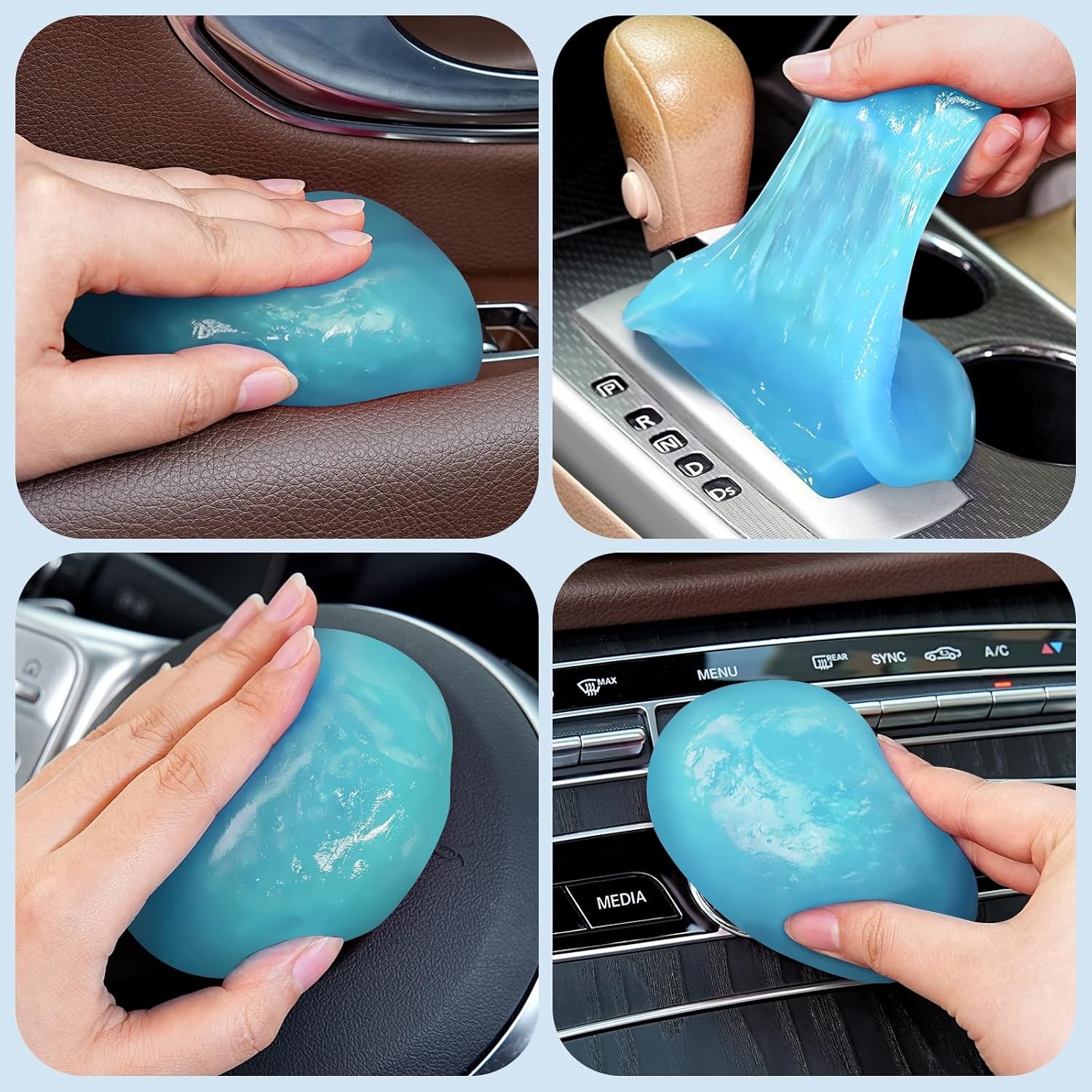 Car Cleaning Gel Cleaning Putty Interior Cleaner Slime Detai Color: Light Blue