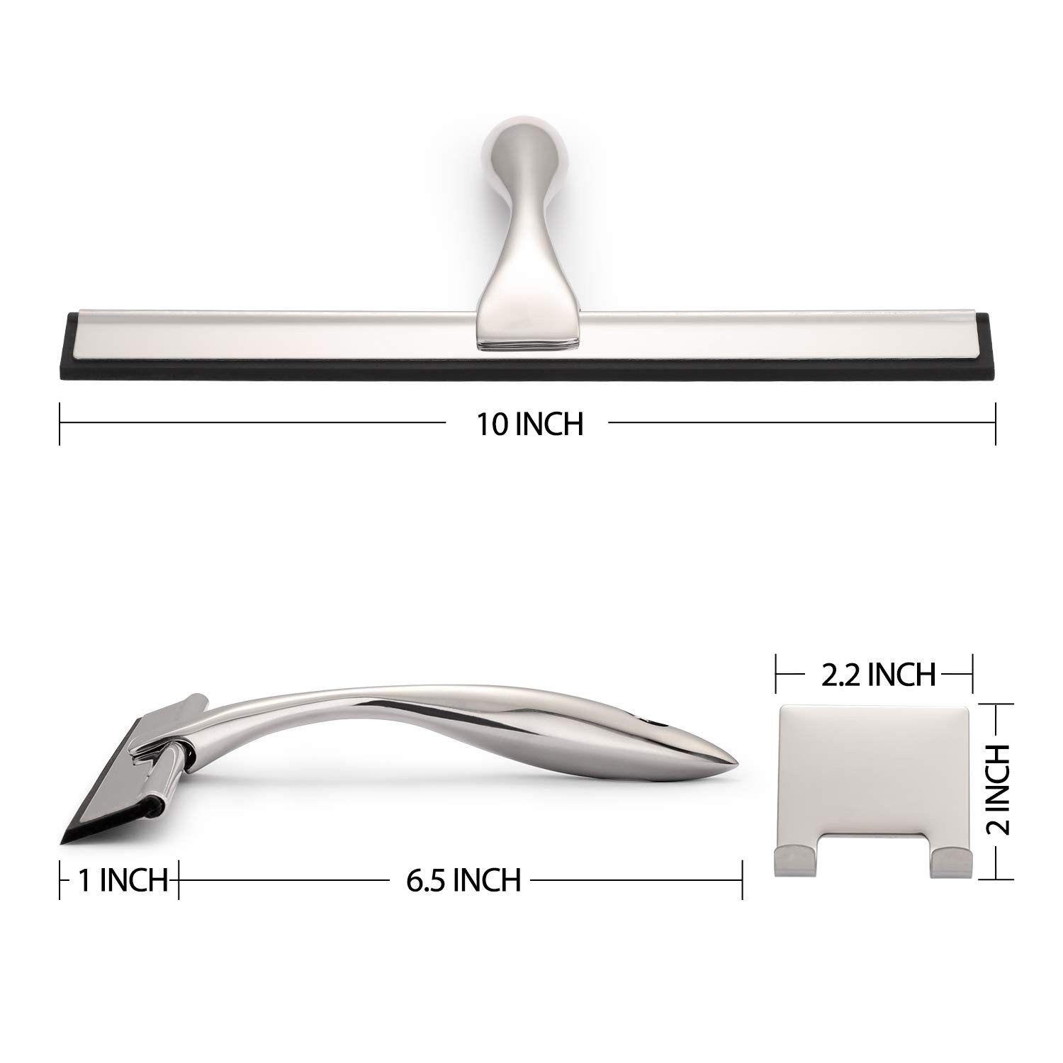 Hiware All Purpose Shower Squeegee for Shower Doors Bathroom Window and Car