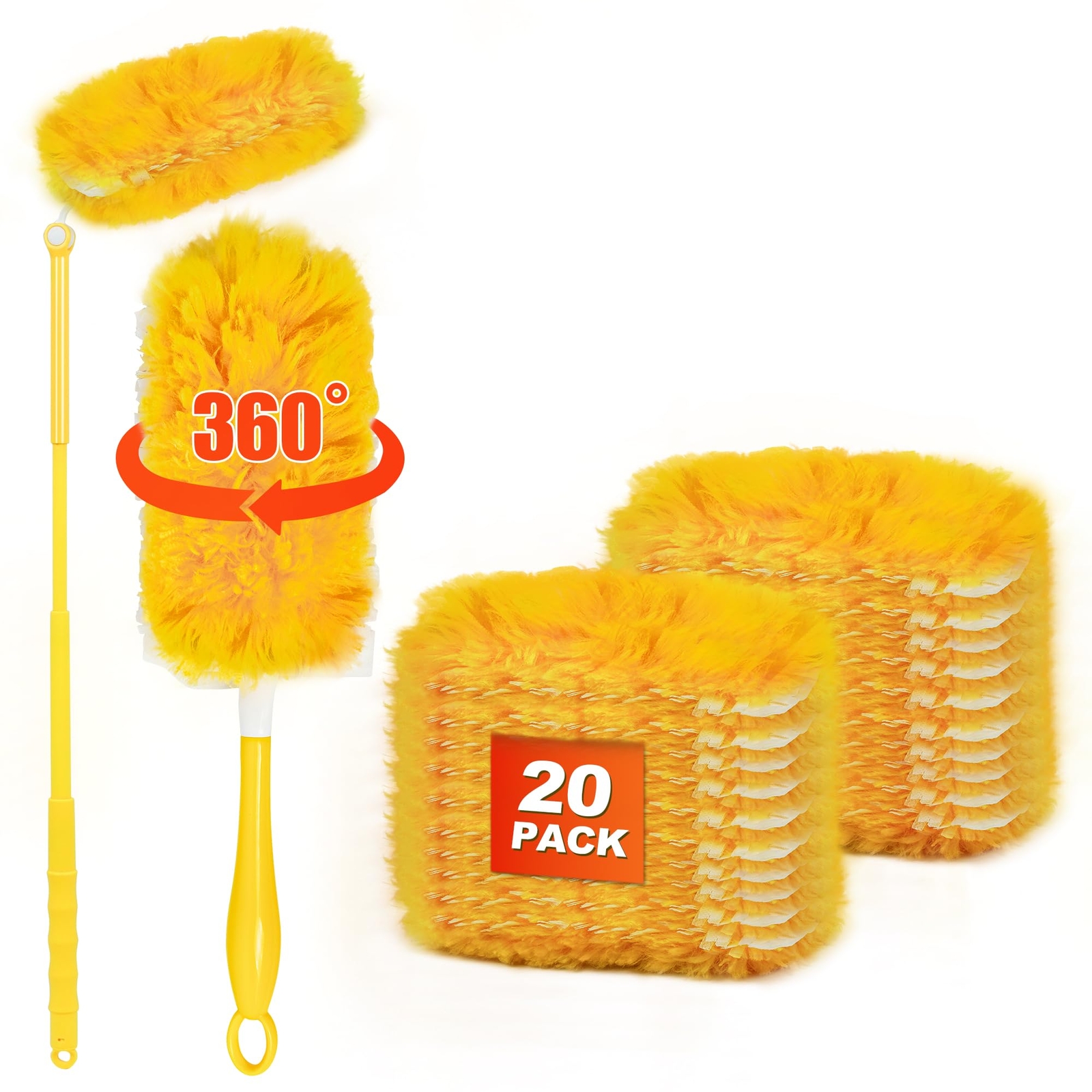 Duster Refills For Swiffer 20 Counts 360 Degree Heavy Duty Dusting Kit With 1 Ex