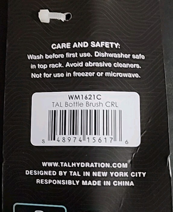 Tal Ultimate 2-Pc. Bottle and Straw Brush Set Navy NEW