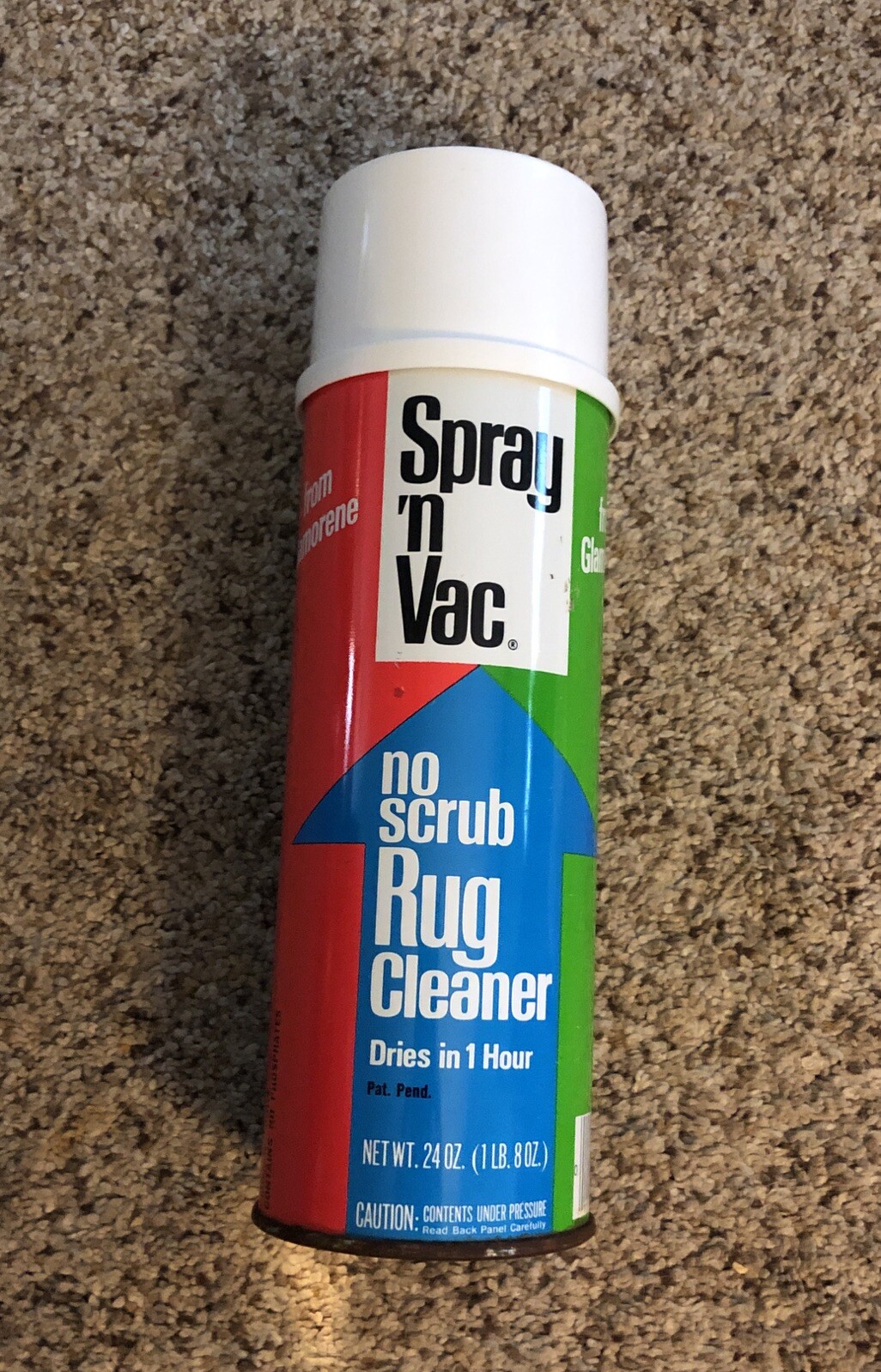 Vintage Glamorene SPRAY ‘N VAC No Scrub Rug Cleaner 24oz 90% Full Movie Prop