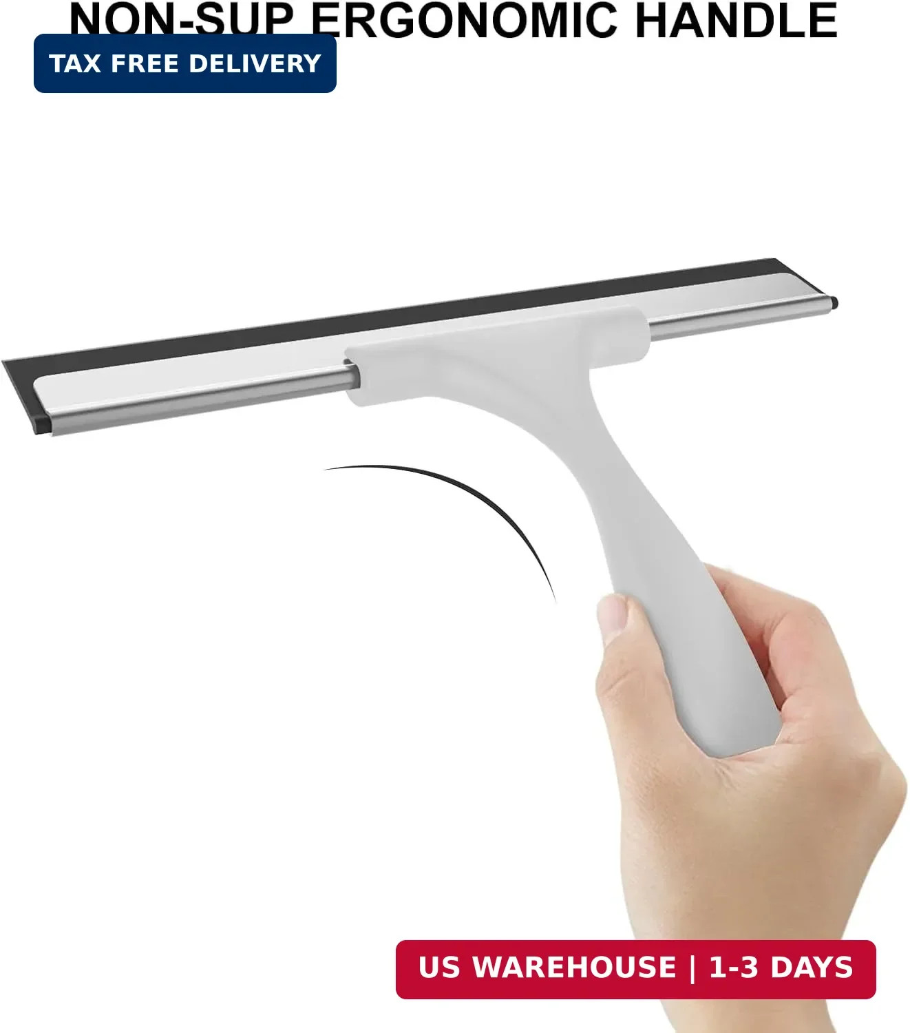 SetSail Shower Squeegee for Glass Doors All-Purpose Squeegee for Shower Glass He