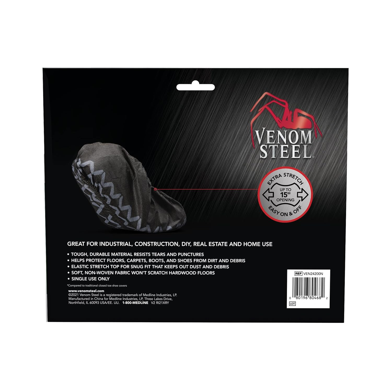 Boot and Shoe Covers, Tough, Easy On, Fits over Boots, Improved Grip, Value Pack