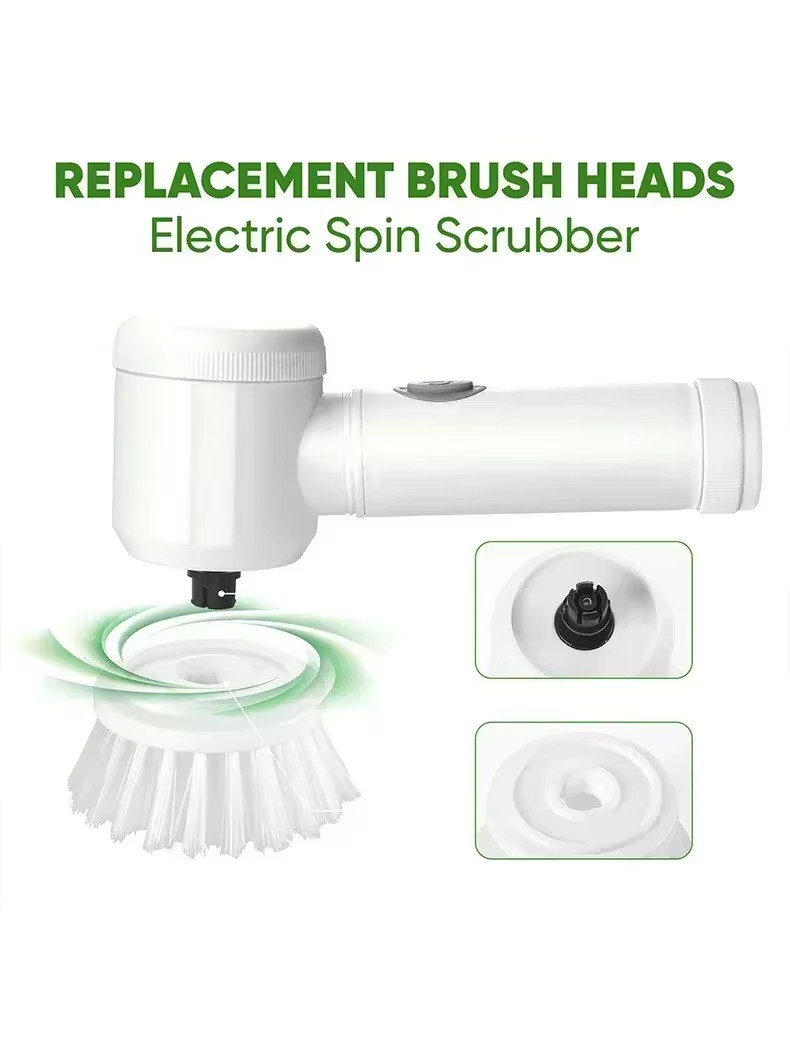 1pcs Electric Spin Scrubber – Cordless Cleaning Brush with 5 Replaceable Heads
