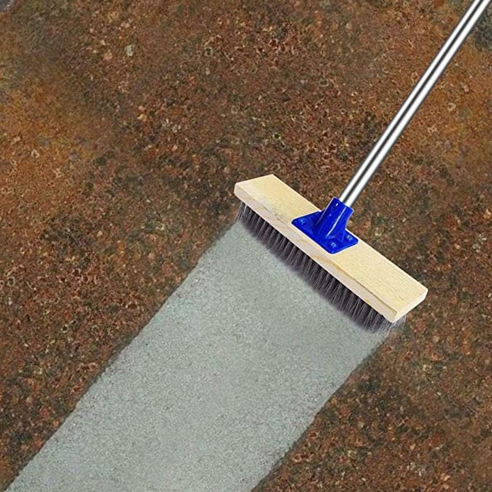Stainless Steel Deck Brush 57-Inch Heavy Duty Scrubber for Concrete Pool Pati…