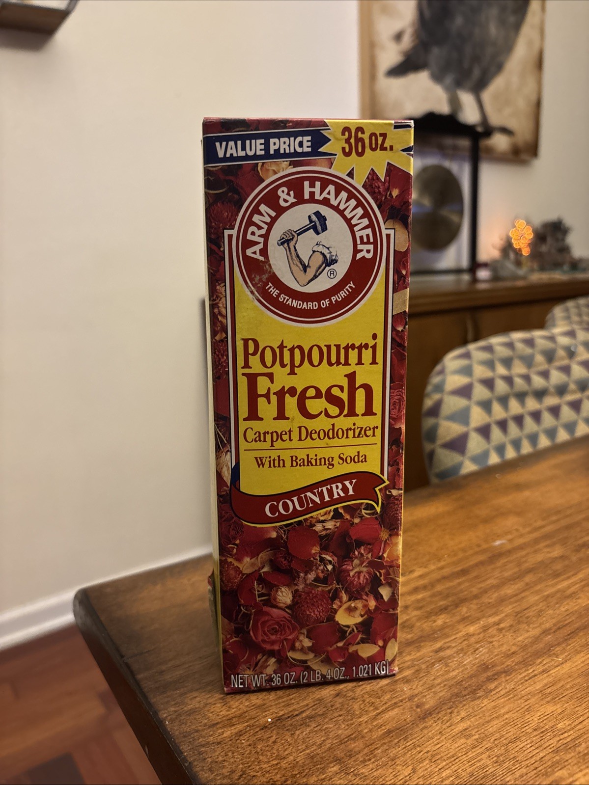 VINTAGE 1993 Arm & Hammer Potpourri Fresh Carpet Deodorizer COUNTRY 36 Oz. *NOS