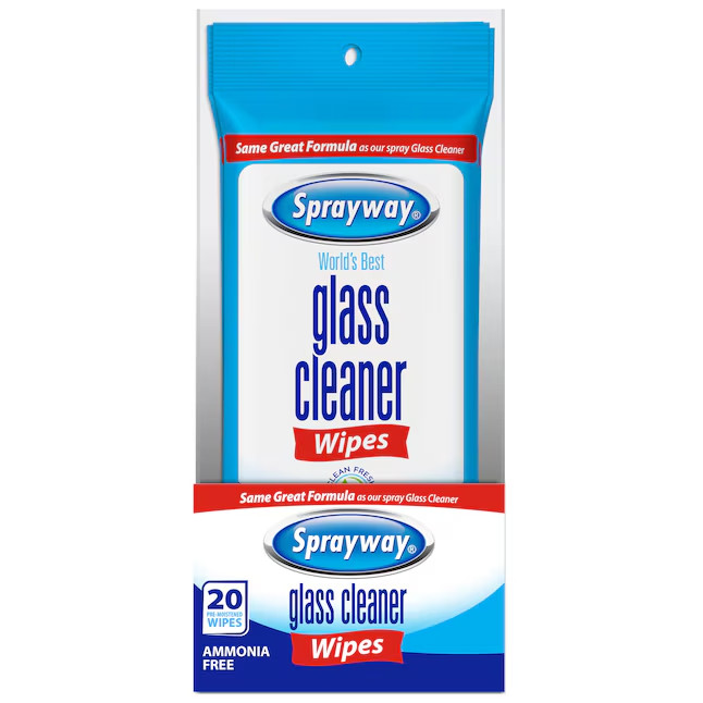 Sprayway glass cleaner 20 -Count Wipes Glass Cleaner 20 -Pack