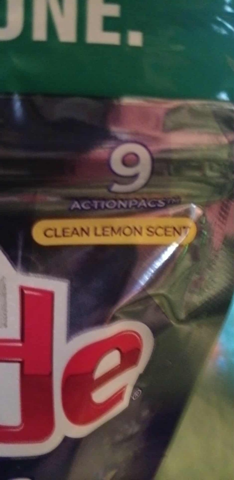 Cascade Platinum Plus 9 clean lemon scented dishwasher tablets action packs pacs