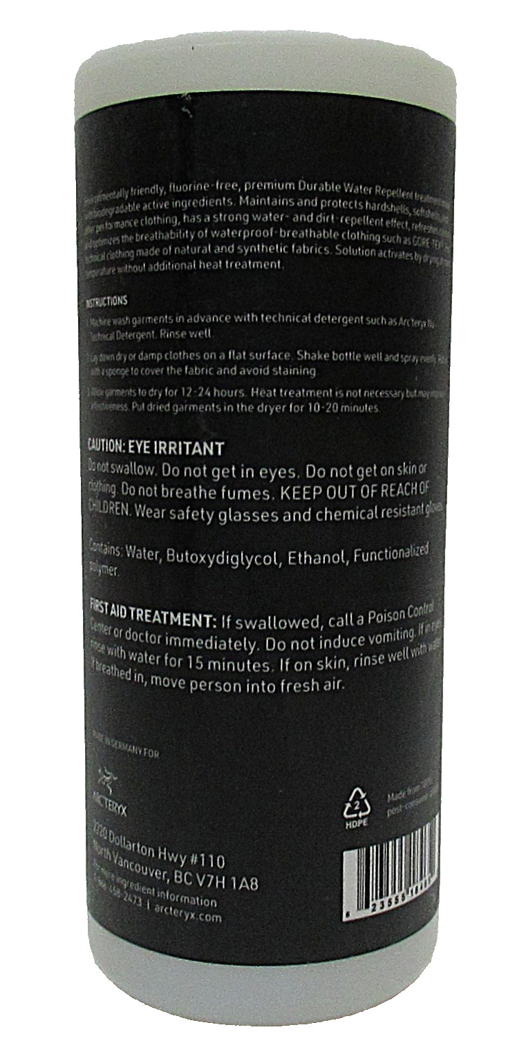 ARC’TERYX Water Repellent Treatment 500ml (1.06 pint) Spray Bottle 100% PFC-free