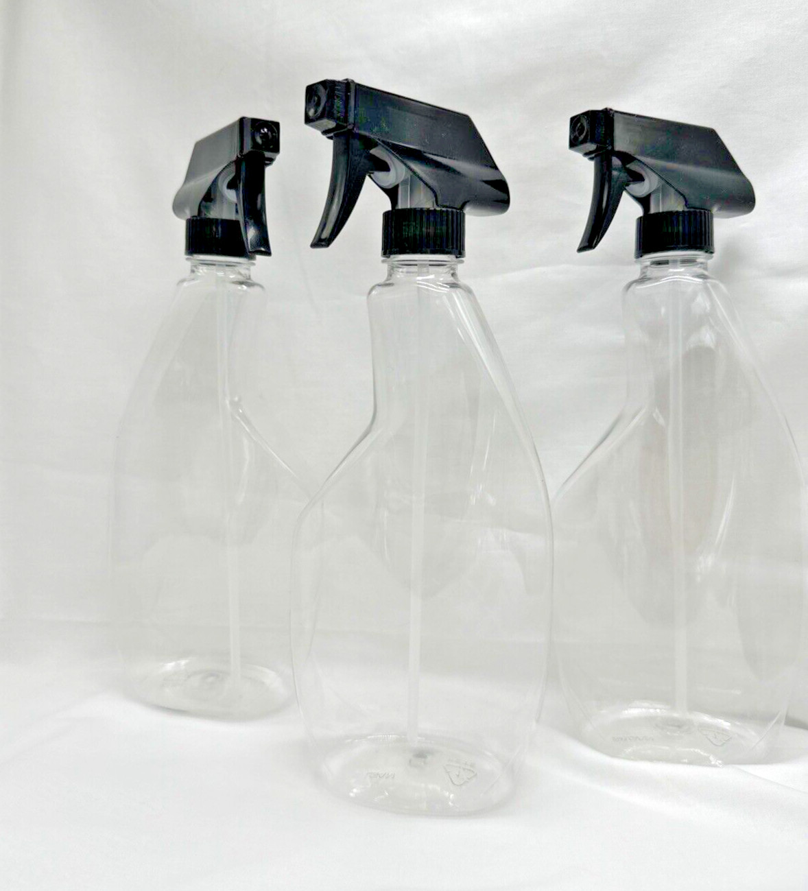 22 oz PET 28/400 Clear Bottles Trigger Sprayer chemical resistant – qty 3